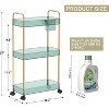 YIGII Storage Rolling Cart 3 Tier Acrylic Bathroom Cart Organizer - 2 of 4