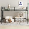 Lycvki Twin Size Black Metal Loft Bed with Easy Climbing Ladder and Guardrails for Kids - 2 of 4