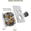 YAWWALK Thermostatic 7-Spray Shower System with Hand Shower, Wall Mount, 12" and 6", 2.5 GPM, Brushed Nickel (Valve Included) - 2 of 4