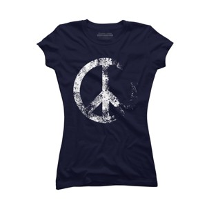 Junior's Design By Humans Broken Peace By Moncheng T-Shirt - 1 of 3