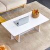 NicBex Dining Table for 4 Morden 47.24" Dining Room Table with Rattan Form Base and Spacious Tabletop for Dining Room, White - 4 of 4