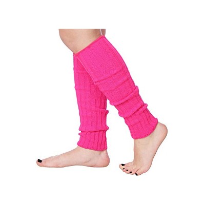 Isadora Paccini Women's 80s Style Ribbed Leg Warmers Blushing Pretty Pink for Parties & Sports Accessories