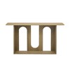 MOEPISY Modern and Curved Design Ash Veneer Console Table with Shelf Natural - 3 of 4