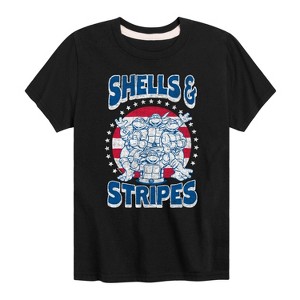 Boys' - Teenage Mutant Ninja Turtles - Shells And Stripes Short Sleeve Graphic T-Shirt - 1 of 4