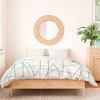 3pc Queen Architecture Dream Polyester Duvet & Sham Set Green - Deny Designs: Microfiber, Hidden Zipper, Abstract Pattern - 2 of 3
