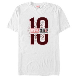 Men's Marvel First 10 Years Anniversary Icon Collage Logo T-Shirt - 1 of 4