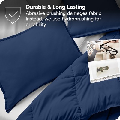 Dark Blue Hypoallergenic Microfiber Standard Pillow Shams