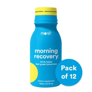 Morning Recovery Electrolyte, Milk Thistle Drink Proprietary Formulation to Hydrate & Recover, Highly Soluble Liquid DHM, Lemon - Pack of 12 - 1 of 4