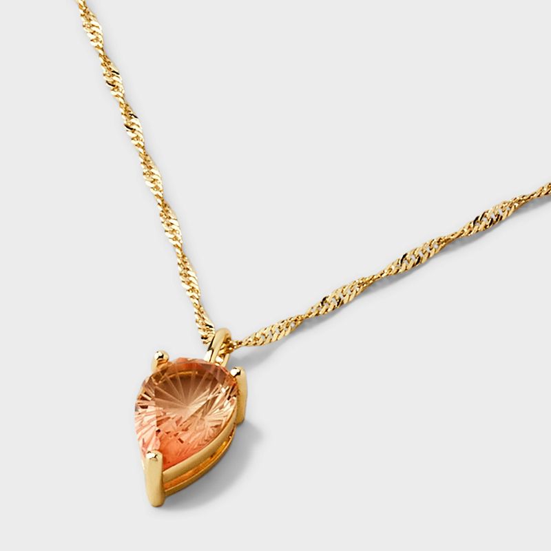 14K Gold Dipped Ombre Pear Glass Pendant Necklace - A New Day™, 5 of 6