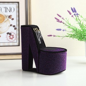 CAVINAS 9" Tall Display Jewelry Box with Hooks High Heel Shoe Design Jewelry Armoire Organizer - 1 of 4