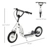 INFURNIC Kick Scooters Youth Scooter with Dual Brakes Adjustable Handlebar and Inflatable Tires, White, 47.25"*22.75"*33.5" - 4 of 4