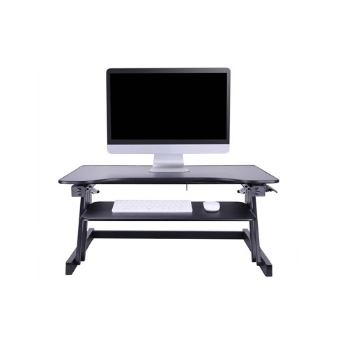 Rocelco Standing Desk Converter 46 Inch Deluxe Adjustable Riser, Black 