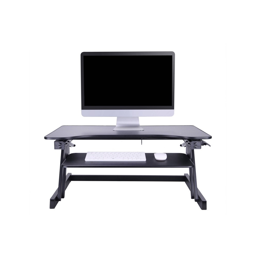 Photos - Office Desk Basic Height Adjustable Sit to Stand Desk Computer Riser, Black