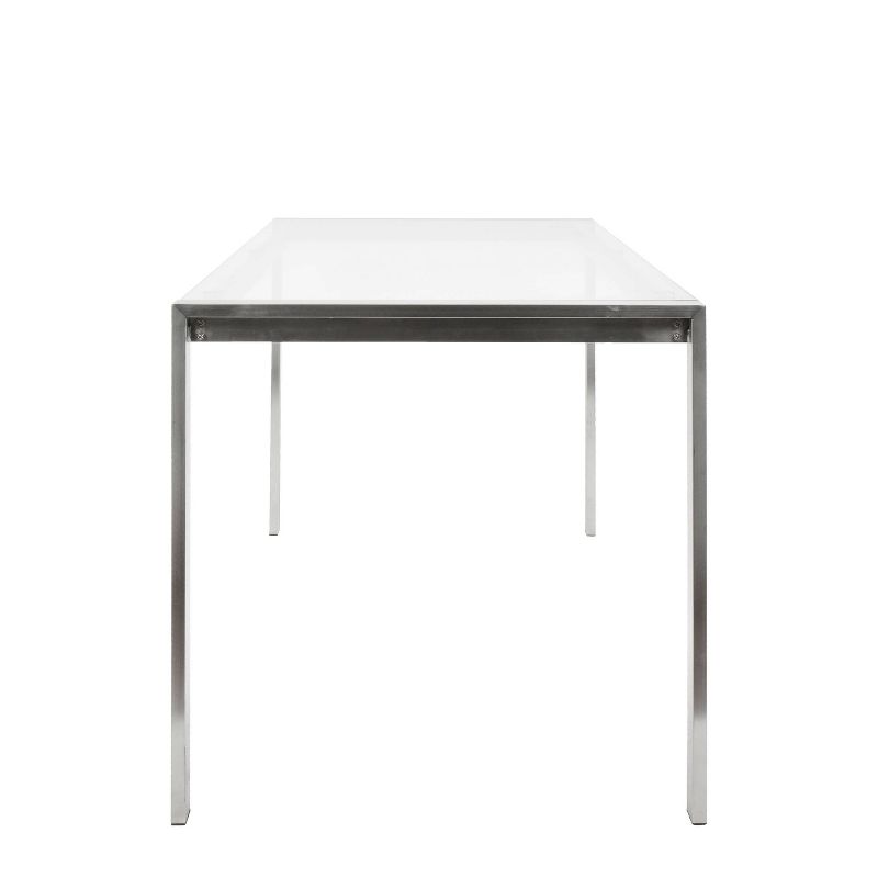 Fuji 47&#34; Modern Dining Table Stainless Steel/Clear Glass - LumiSource, 3 of 13