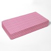 Bacati - Fuschia Pin Stripes 100 percent Cotton Universal Baby US Standard Crib or Toddler Bed Fitted Sheet - 3 of 4