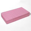 Bacati - Fuschia Pin Stripes 100 percent Cotton Universal Baby US Standard Crib or Toddler Bed Fitted Sheet - image 3 of 4