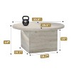 MUUEGM Farmhouse Coffee Table, 35.5" Rustic Wooden Table with Sturdy Frame & Waterproof Top for Living Room - 2 of 4