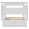YOOCOZZ Full Size Platform Bed with Trundle, 2 Drawers, Shelves, Cabinets and Built-in Outlets - 2 of 4
