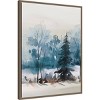 Amanti Art 23"x30" Dusty Blue Trees III by Isabelle Z Framed Canvas Wall Art Print - 2 of 4