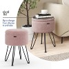 StorageBud Round Ottoman with Storage, Boucle Storage Ottoman, Modern Foot Stool Ottoman for Living Room and Bedroom - 2 of 4