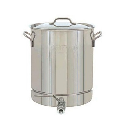 Bayou Classic Large 16 Gallon Stainless Steel Stockpot w/ Spigot Spout and Lid