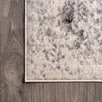 Dune Cream & Gray Modern Abstract Synthetic 5' x 8' Area Rug