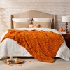 Cozy Bliss Faux Fur Plush Decorative Blanket, Cozy Warm Striped Throw Blanket - 2 of 4