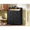 Hausource 6 Drawer Dresser with Charging Station, LED Lights, Tall Storage Chest with Wooden Top - 3 of 4
