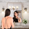 Vynxaria 40x36 Inch Brushed Nickel Aluminum Frame Bathroom Mirror - 3 of 4