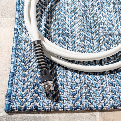 Rectangular Gray Synthetic Easy Care Area Rug