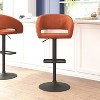 Flash Furniture Contemporary Vinyl Adjustable Height Barstool with Rounded Mid-Back - 2 of 4