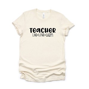 Simply Sage Market Women's Teacher Live Love Learn Short Sleeve Graphic Tee - 1 of 3