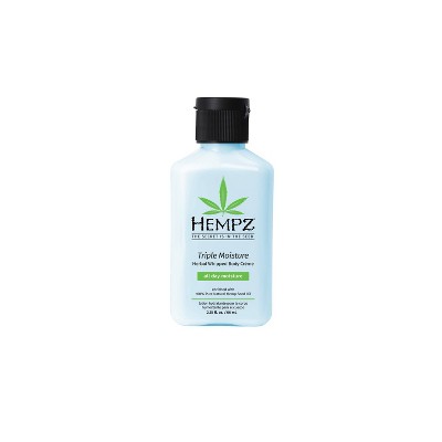 Hempz Triple Moisture Whipped Crème Moisturizing Body Lotion with Fresh Citrus Scent - Travel-Size - 2.25 fl oz