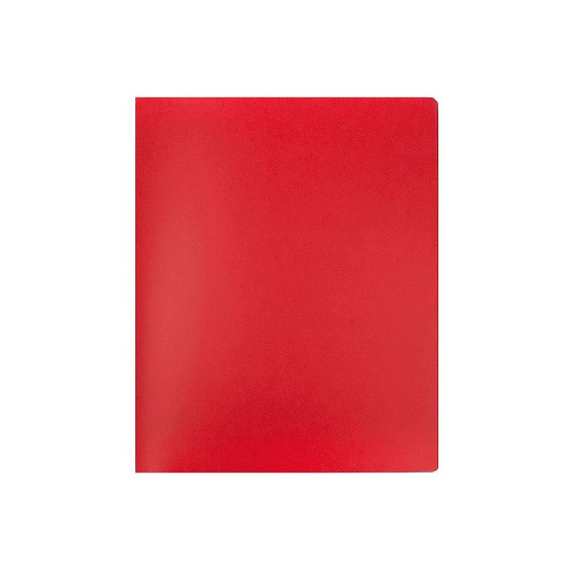 JAM Paper Heavy Duty Plastic Multi-Pocket Folders 4 Pocket Organizer Red Bulk 72/Pack (389MP4rea), 3 of 4