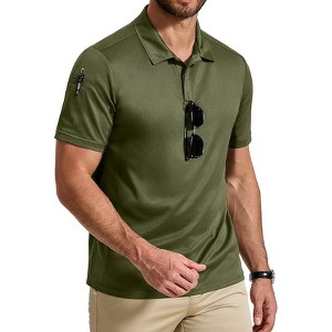 COOFANDY Mens Polo Shirt Short Sleeve Quick Dry Tactical Shirts