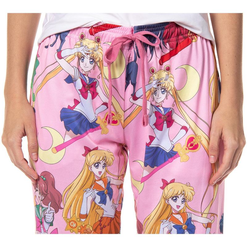Sailor Moon Women's Allover Character Print Adult Lounge Pajama Pants, 4 of 6