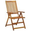 vidaXL Solid Acacia Wood Patio Reclining Chairs - Weather-Resistant, Adjustable Comfort, Easy Cleaning - Set of 2 - 3 of 4