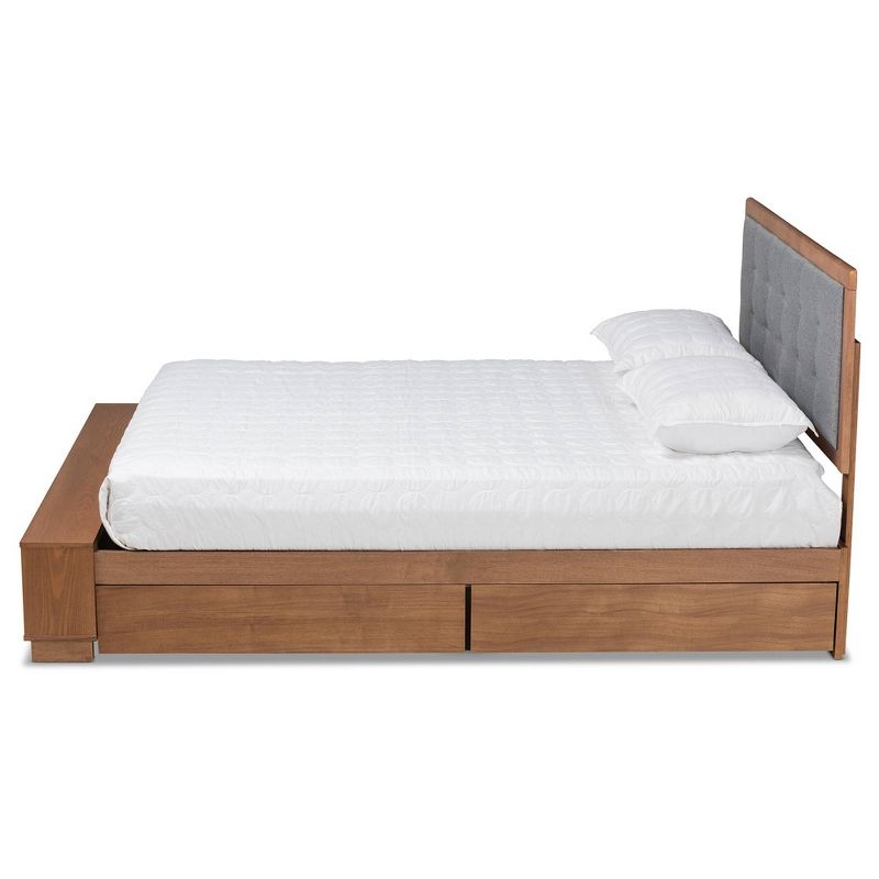 4 Drawer Cosma Transitional Wood Platform Storage Bed - Baxton Studio, 4 of 13