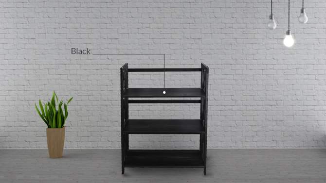 3 Shelf X Design Folding Bookcase - Flora Home, 2 of 8, play video