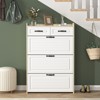 CIPACHO Entryway Hallway Narrow Shoe Cabinet 3 Flip Drawers 2 Top Drawers - 4 of 4