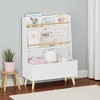 Mshliw Kids Bookshelf and Toy Storage Organizer, 3-Tier Book and Magazine Rack with Bin, MDF Bookcase for Nursery or Playroom - 3 of 4