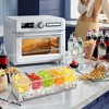 Aoibox 5-Compartment Condiment Server with Lid, Ice Chilled Serving Tray Includes 5 Spoons, 5 Forks & 2 Tongs for Parties, BBQs & Events - 3 of 4
