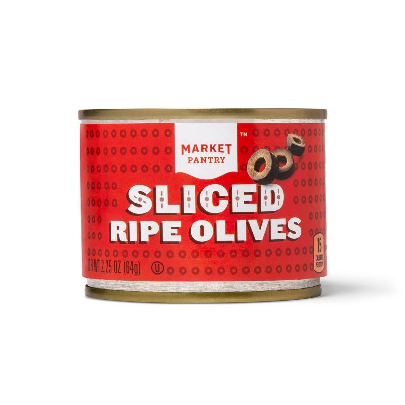 Sliced Ripe Black Olives - 2.25oz - Market Pantry&#8482;, 1 of 3