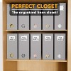 10-Pack Bed Sheet Organizers and Storage, Foldable Sheet Organizers for a Linen Closet, Gray - 4 of 4