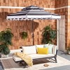 Vienna 9Ft Round Double Top Crank Umbrella - PAT8211 - Safavieh - 2 of 4