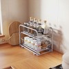 2-Tier Stackable Cabinet Organizer - Gondola Shelving with 2 Sliding Basket Drawers, Ample Storage for Kitchen and Bathroom, Space-Saving Design - 4 of 4
