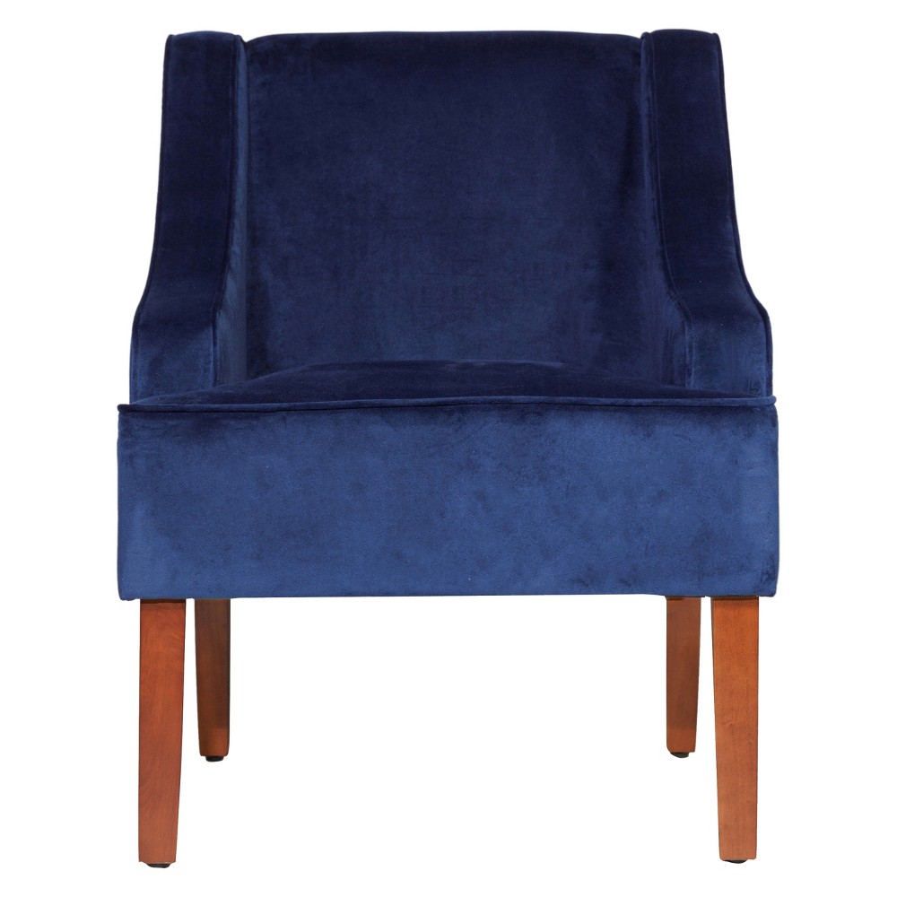 Photos - Chair HomePop Swoop Arm Accent  - Ink Navy