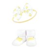 Hudson Baby Infant Girls Headband and Socks Giftset, Lemon, One Size - 3 of 4