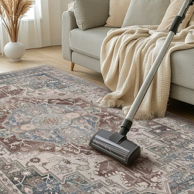 Abynow Medallion Distressed Persian Indoor Area Rug