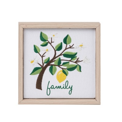 VIP Wood 7 in. Green Family Lemon Tree Wall Decor
